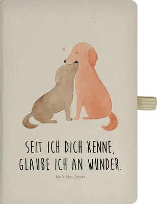 Produktbild von Mr. & Mrs. Panda Journal Hunde Liebe - Transparent - Geschenk, Optimitisch, Vertrauen, Kladde, Tagebuch, Hund, Reisetagebuch, notizbuch, Adressbuch, Wunder, Sprüche, Herz
