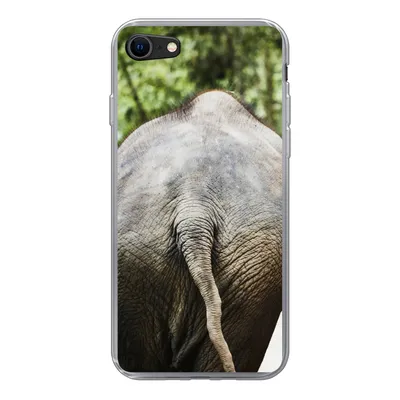 Produktbild von MuchoWow® Handyhülle Schutzhülle Hülle für iPhone SE 2020 Elefant - Tiere - Grau - Natur Silikon Softcase Handy Hülle - Kartenbesitzer