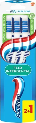 Image de Brosse à dents Aquafresh Flex Interdental Medium, 3 pièces - 1 pièce