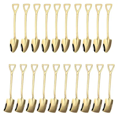 Immagine prodotto di Solidchoice - 20 cucchiaini in acciaio inossidabile a forma di conca, ideali per caffè e tè