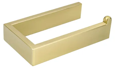 Image de Porte-papier hygiénique, porte-papier hygiénique en acier inoxydable doré avec trou de fixation, porte-papier hygiénique pour salle de bains et cuisine