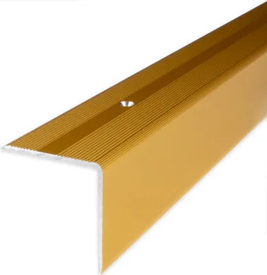 Produktbild von PROVISTON | Treppenkanten- & Winkelprofil | Aluminium | 40 x 42 x 1000 mm | Goldfarbig | Treppenkante