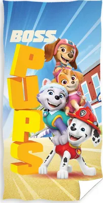 Produktbild von Kinderbadetuch 70x140 PAW PATROL Hunde BAUMWOLLE