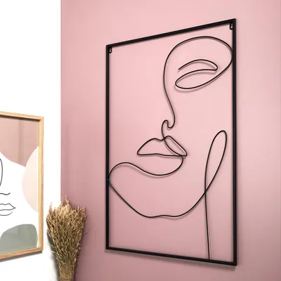 Image de Tableau Filaire Visage 60x90cm