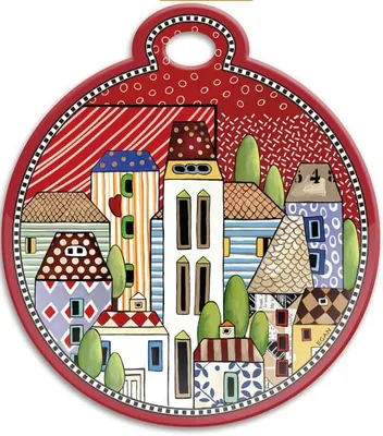 Immagine prodotto di EGAN Sottopentola “Paese Mio” Rosso 17×19 cm