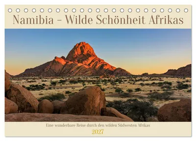 Produktbild von Namibia - Wilde Schönheit Afrikas (Tischkalender 2027 DIN A5 quer), CALVENDO Monatskalender