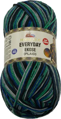 Obrázok produktu pre HiMALAYA EVERYDAY EKOSE priadza - 200 g / 330 m - sivá, modrá, zelená
