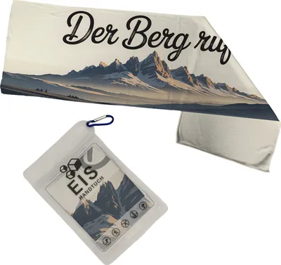Produktbild von Der Berg ruft! Eishandtuch mit Bergsilhouette