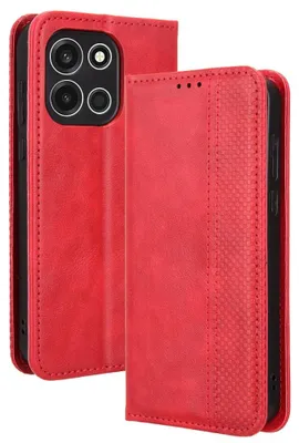 Produktbild von OnePlus Nord 6 Hülle - Coverup Vintage Style Klapphülle - Rot