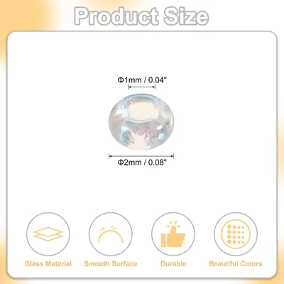 Produktbild von 2000 Stš¹ck Glasperlen zum Auff?deln, 2 mm Mini Perlen Set fš¹r Armb?nder Selber Machen Glas Bugle Perlen fš¹r DIY Ohrringe, Halsketten, Armb?nder, Schmuckherstellung, Hellgrau