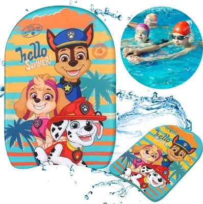 Produktbild von Paw Patrol Schwimmbrett, leicht und sicher, zum Schwimmenlernen für Kinder, 44x30x4 cm