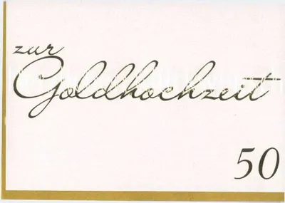 Produktbild von A - Goldhochzeit - 50. Hochzeitstag - Glückwunschkarte im Format