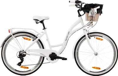 Obrázok produktu pre Dámsky mestský bicykel Goetze Mood 26" – 6 rýchlostí, oceľový rám 17", LED osvetlenie, košík