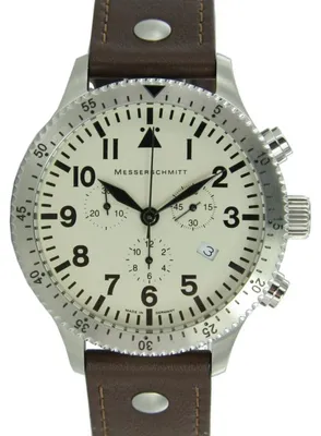 Produktbild von Aristo Herren Messerschmitt Uhr Chronograph Fliegeruhr ME-5030BEIGE