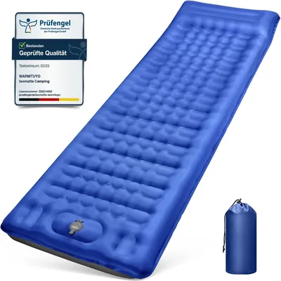 Obrázok produktu pre Karimatka 12 cm, s nožnou pumpou a vankúšom, vodotesná, pre kemping
