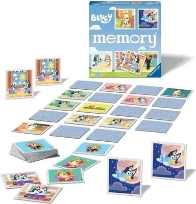 Image de Jeu de Mémoire Bluey Ravensburger, Grand Memory, 64 Cartes, A partir de 3 ans
