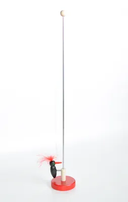 Produktbild von Holzspielzeug Klopfspecht schwarz mit roter Feder Höhe=41cm NEU