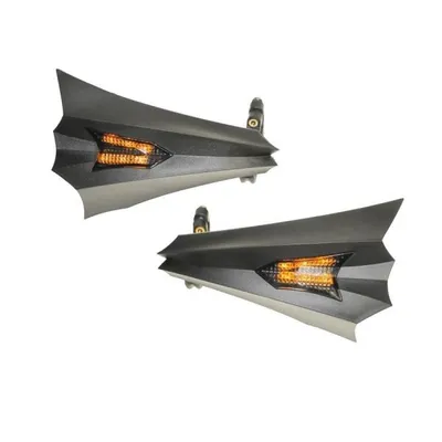 Immagine prodotto di Proketors a mano per moto universali con indicatori LED nero