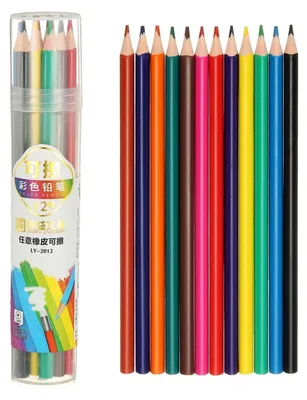 Produktbild von Buntstifte Set 12 Farben Radierbar zum Ausmalen und Zeichnen