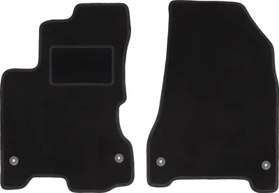 Immagine prodotto di Wielganizator tappetini auto velours anteriori adatto per Renault Koleos I (2007-2016, SUV) neri, set 2 pz, con fissaggi