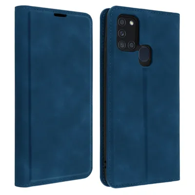 Produktbild von Avizar, Kunstleder-Klappetui für Samsung Galaxy A21s, Nachtblau