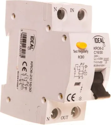 Productafbeelding van Stroomonderbreker 2P C 16A 0,03A Type AC KRO6-2/C16/30 23217