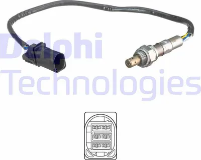 Produktbild von DELPHI Lambdasonde für VW POLO (9N) vor-Kat Beheizt 330mm ES21132-12B1
