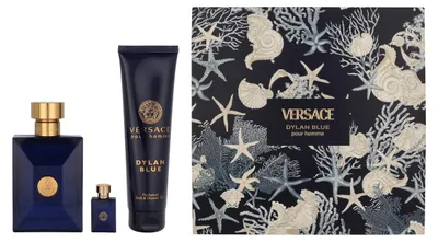 Produktbild von Versace Pour Homme Dylan Blue Gift Set 100ml EDT + 150ml Shower Gel + 5ml EDT