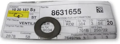 Immagine prodotto di VOLVO rondella valvola OE 8631655