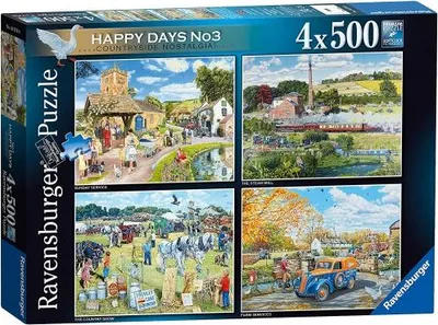 Immagine prodotto di Ravensburger - Puzzle 4x500 Happy Days No3 Nostalgia di campagna