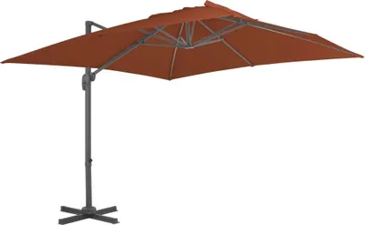 Produktbild von Ampelschirm mit Aluminium-Mast Terrakotta 400x300 cm 312317