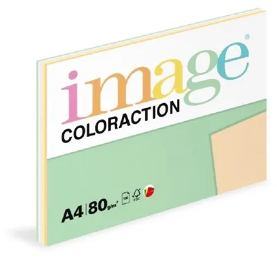 Zdjęcie produktu dla Papír xerografický A4 Coloraction, 80 g, mix pastelových barev, 5x20 listů