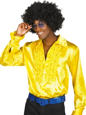 Immagine prodotto di Camicia Schlagerstar con volant giallo taglia: L