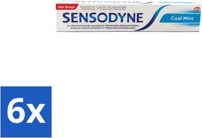 Image de Dentifrice Sensodyne – Menthe fraîche – Pour dents sensibles – 75 ml - Pack économique - 6 pièces