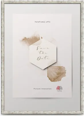 Produktbild von aFFa frames, Hekla, Bilderrahmen aus MDF, Fotorahmen, Wechselrahmen, Rechteckig, mit Acrylglasfront, Taupe, 50x70 cm