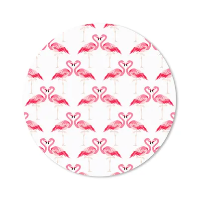 Produktbild von MuchoWow® Mauspad Mousepad Flamingo - Muster - Rosa - Dschungel 40x40 cm - Mousepads - Maus Mat - Pad - Mausunterlage - Schreibtisch Accessoires
