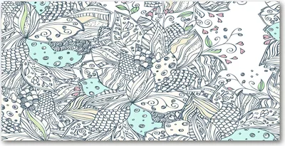 Produktbild von Tulup Glas-Bild -140x70- Wandkunst Dekorative Wand für Küche & Wohnzimmer - Blumen & Pflanzen - Blumenmuster - Blau