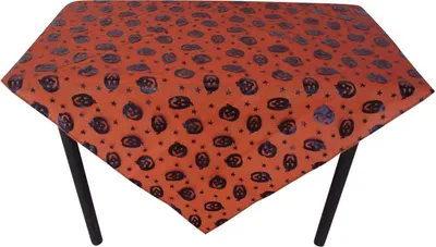 Zdjęcie produktu dla Obrus z motywem dyni na Halloween w kolorze pomarańczowym