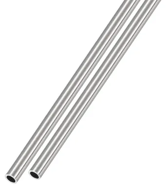 Edelstahlrohr 5x0,6x300 mm, 2 Stück, gerade Rohre