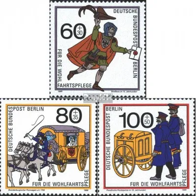 Produktbild von Briefmarken Berlin (West) 1989 Mi 852-854 (kompl.Ausg.) FDC Postbeförderung