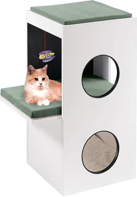 Produktbild von Ferplast Katzenkratzbaum Blanco - Eleganter Kletterbaum für Katzenfreunde