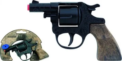 Productafbeelding van Politierevolver, metalen, zwart, 8 schoten