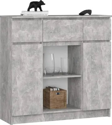 Produktbild von Kommode mit Schubladen und Türen, WJUNIPER - Beton