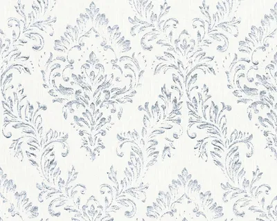 Produktbild von Architects Paper Barocktapete Metallic Silk Tapete mit Ornamenten Textiltapete silber weiß 10,05 m x 0,53 m