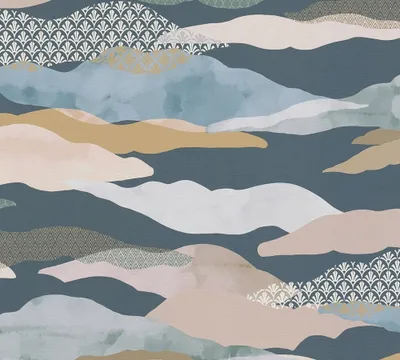 Produktbild von Tapete Noan Grafik M1-No.11297 Vlies Blau Grün Tadessi 10.05 m x 0.53 m