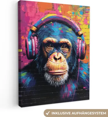 Obrázok produktu pre Plátno 60x80 cm - Šimpanz, moderná dekorácia na stenu do obývačky