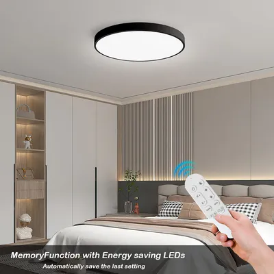 Zdjęcie produktu dla Immax NEO LITE SEMPLICI Inteligentna lampa sufitowa, czarna, 50 cm, 48 W, 3468 lm, Tuya WiFi, BEACON