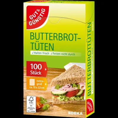 Produktbild von Gut & Günstig 100 Butterbrottüten