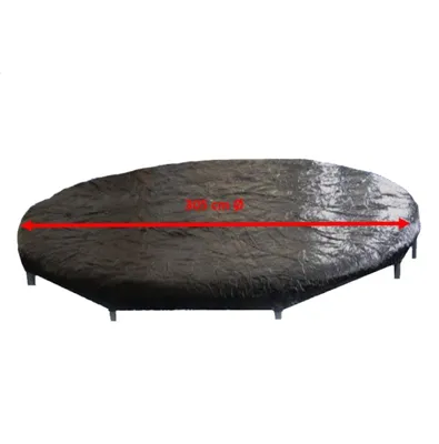Produktbild von walexo Trampolinabdeckung – wetterfeste Abdeckplane für Gartentrampoline – mit Karabinerhaken – schützt vor Nässe und Verschmutzungen –  305 cm Ø