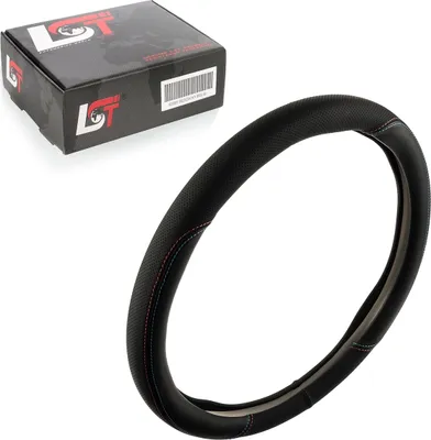 Produktbild von Lenkradbezug Lenkrad Ø 38x9cm schwarz rote blaue Naht für AUDI für PORSCHE